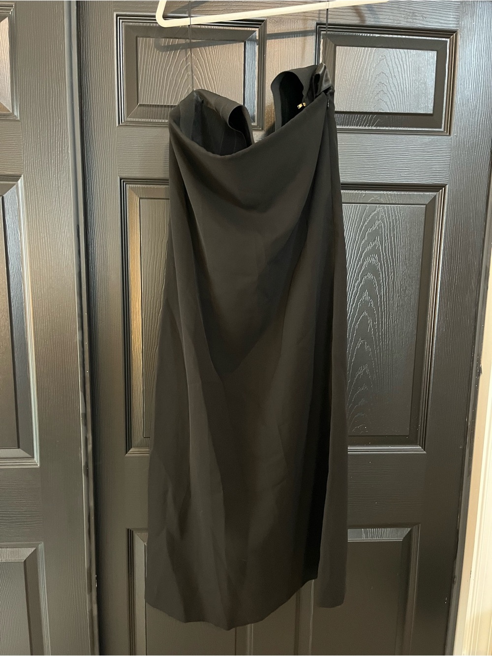 Tuckernuck Black Strapless Crepe Midi Dress